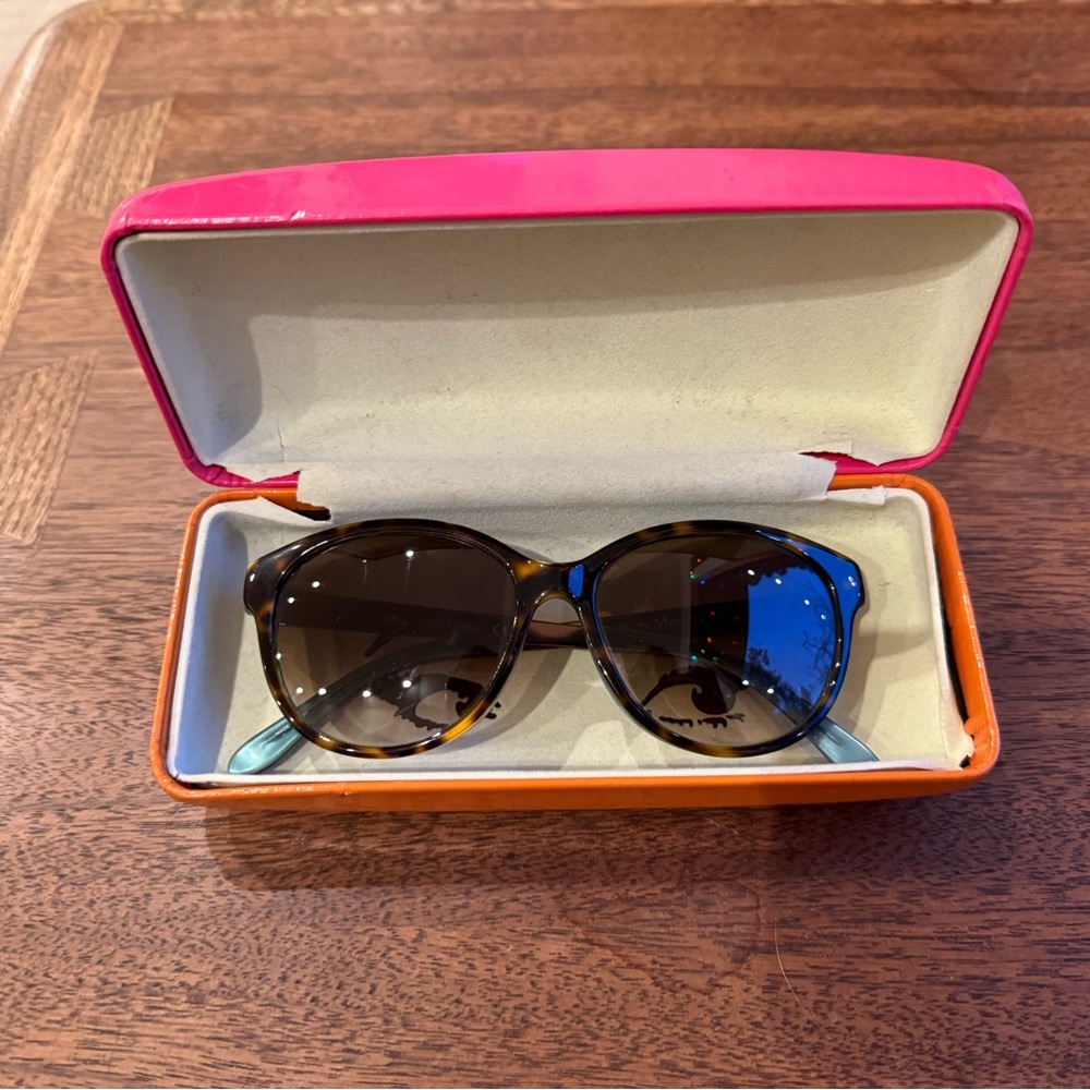 Kate Spade Sunglasses Tortoise Aqua Amalia